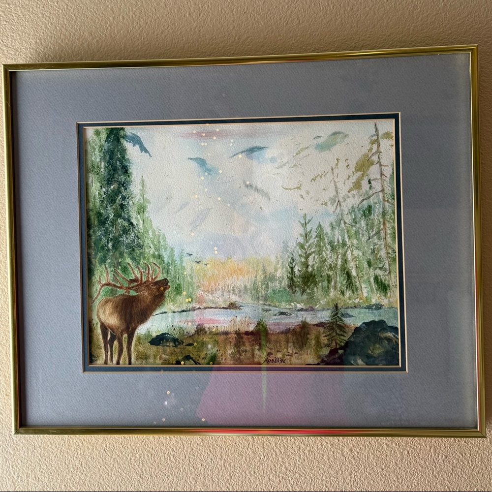Vintage watercolor painting